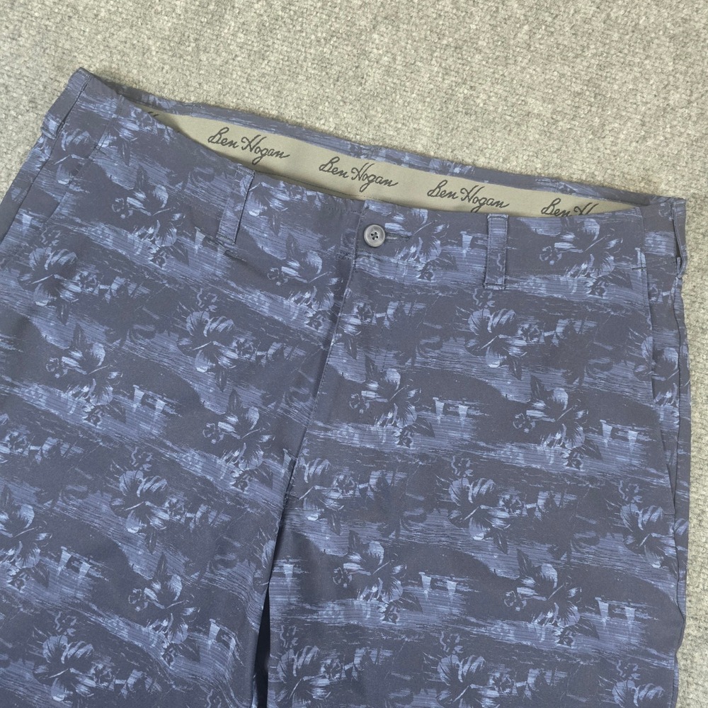 Ben Hogan Men's 36 Blue‎ Floral Print Performance Golf Shorts